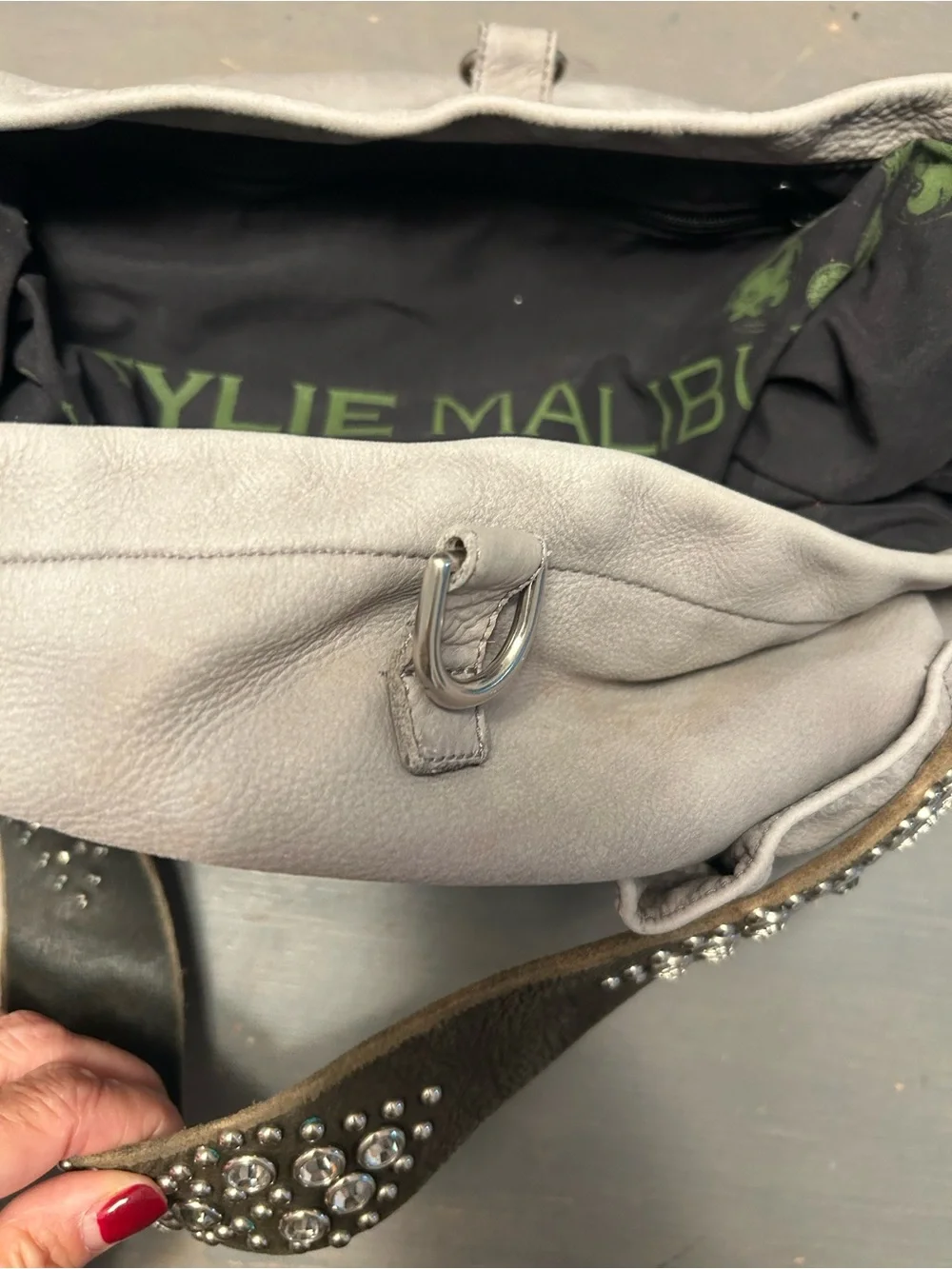 STUNNING Y2K Tylie Malibu soft leather bag with stunning embellished stra